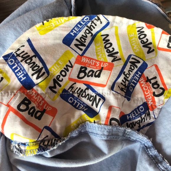 Rare A02 Brand Cat Cotton Distressed Denim Button up Shirt Dress Womens Sz Small - Picture 5 of 9